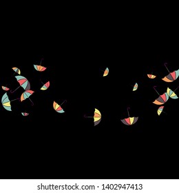 Pretty summer background with umbrellas. Umbrellas In Cartoon Style. Pattern Art Illustration Vector
