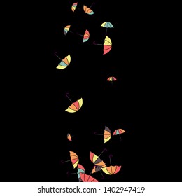 Pretty summer background with umbrellas. Umbrellas In Cartoon Style. Pattern Art Illustration Vector
