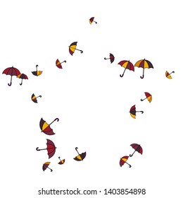 Pretty summer background with umbrellas. Umbrellas In Cartoon Free Style. Pattern Art Illustration Vector
