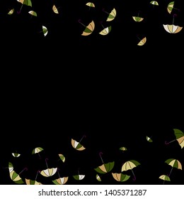 Pretty summer background with umbrellas. Umbrellas In Cartoon Free Style. Pattern Art Illustration Vector