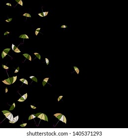 Pretty summer background with umbrellas. Umbrellas In Cartoon Free Style. Pattern Art Illustration Vector