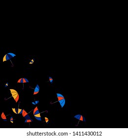 Pretty summer background with umbrellas. Umbrellas In Cartoon Free Style. Pattern Art Illustration Vector
