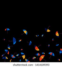 Pretty summer background with umbrellas. Umbrellas In Cartoon Free Style. Pattern Art Illustration Vector
