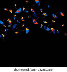 Pretty summer background with umbrellas. Umbrellas In Cartoon Free Style. Pattern Art Illustration Vector
