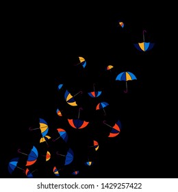 Pretty summer background with umbrellas. Umbrellas In Cartoon Free Style. Pattern Art Illustration Vector
