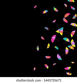 Pretty summer background with umbrellas. Umbrellas In Cartoon Free Style. Pattern Art Illustration Vector
