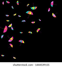 Pretty summer background with umbrellas. Umbrellas In Cartoon Free Style. Pattern Art Illustration Vector
