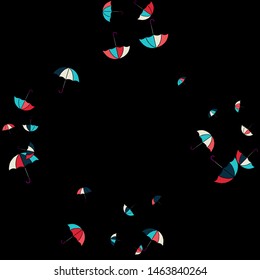 Pretty summer background with umbrellas. Umbrellas In Cartoon Free Style. Pattern Art Illustration Vector
