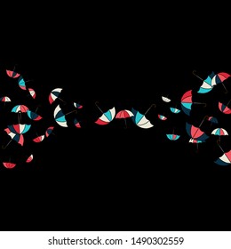 Pretty summer background with umbrellas. Umbrellas In Cartoon Free Style. Pattern Art Illustration Vector
