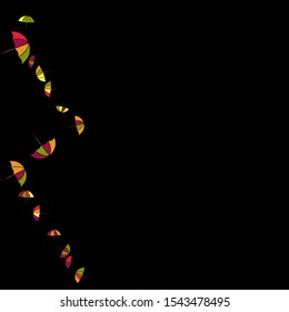 Pretty summer background with umbrellas. Umbrellas In Cartoon Free Style. Pattern Art Illustration Vector