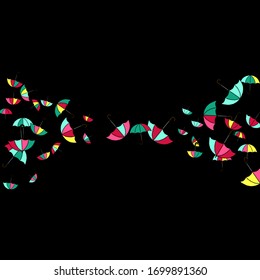 Bonito fondo de verano con paraguas. Sombrillas De Estilo Libre De Dibujos. Vector de ilustración de patrón
