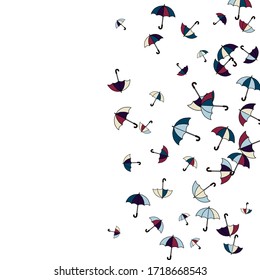 Pretty summer background with umbrellas. Umbrellas In Cartoon Free Style. Pattern Art Illustration Vector
