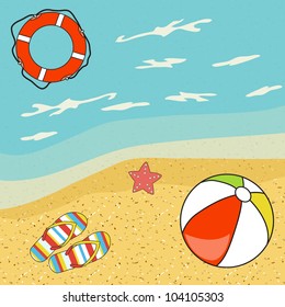 Pretty summer background, vector