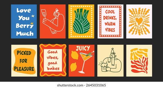 Pretty summer bistro banner set with aesthetic designs combining floral illustrations and sweet messages. Perfect for lifestyle branding, cafes, or eco markets.

