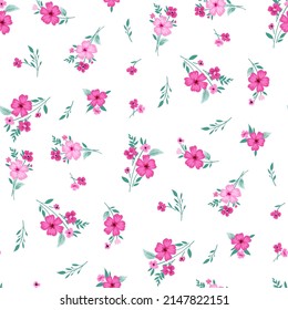 Pretty summer seamless background with small flowers