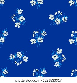 Pretty summer seamless background with small flowers