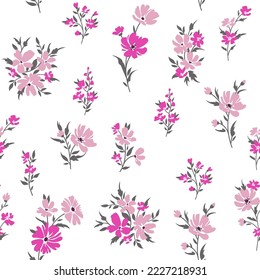 Pretty summer seamless background with small flowers