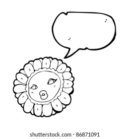 pretty sunflower cartoon