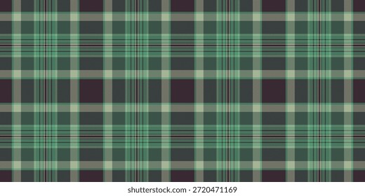 Padrão de tartan bonito sem costura, tecido de fundo de tecido arrumado. Textura de verificação de vetor de motivo jogada na paleta de cores pastel e escuras.