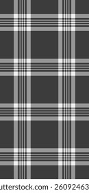 Pretty tartan vector plaid, lined check seamless textile. Kitchen pattern fabric background texture in vintage gray and grey colors palette.