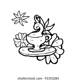 caricatura del té bonito