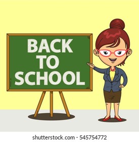 Pretty Teacher Stock Vector (Royalty Free) 545754772 | Shutterstock