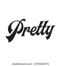 pretty text on white background.