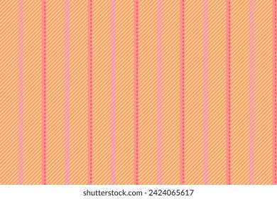 Pretty texture stripe vector, long vertical lines background. Artistic pattern fabric seamless textile in red and amber colors.