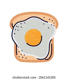 pretty toasted bread with fried egg