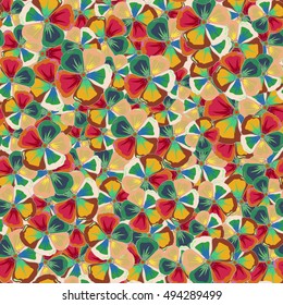 Pretty varicolored floral print. Motley seamless pattern. Vector abstract flower background.