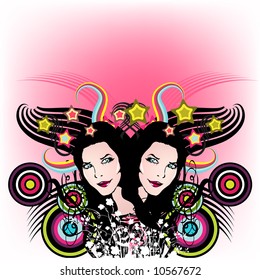 pretty vector girl