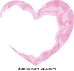 Pretty vector illustration of an incomplete heart with a texture design.