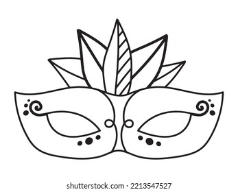 Pretty Venetian mask vector illustration