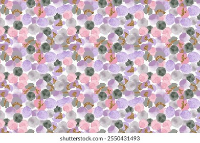 Borde de retroalimentación bastante vintage en flores Pequeñas, bayas. Millefleurs. 
