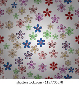 Pretty vintage feedsack pattern in small white, black, red, gray and blue, flowers. Millefleurs. Floral sweet seamless background for textile, fabric, covers, wallpapers, print, wrap, scrapbooking.