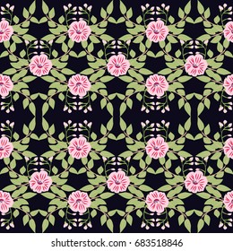 Pretty vintage feedsack pattern in small flowers. Millefleurs. Floral sweet seamless background for textile, fabric, covers, wallpapers, print, gift wrap, scrapbooking, quilting, decoupage.