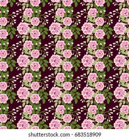 Pretty vintage feedsack pattern in small flowers. Millefleurs. Floral sweet seamless background for textile, fabric, covers, wallpapers, print, gift wrap, scrapbooking, quilting, decoupage.