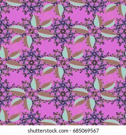 Pretty vintage feedsack pattern in small leaves. Floral sweet seamless background for textile, fabric, covers, wallpapers, print, wrap, scrapbooking, quilting, decoupage.