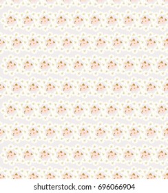 Pretty vintage feedsack pattern in small flowers. Millefleurs. Floral sweet seamless background for textile, fabric, covers, wallpapers, print, gift wrap, scrapbooking, quilting, decoupage.