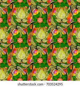 Pretty vintage feedsack pattern in small flowers. Floral sweet seamless background for textile, fabric, covers, wallpapers, print, wrap, scrapbooking, quilting, decoupage.