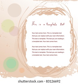 pretty vintage frame with abstract background - right side