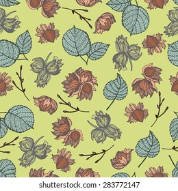 Pretty walnut seamless pattern.  Seamless pattern for fabric, paper and other printing and web projects.
