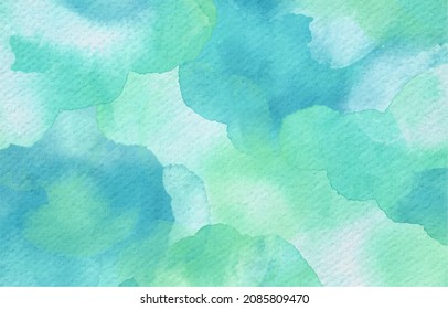 Pretty watercolor background in turquoise color