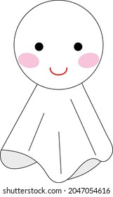 Pretty White Doll Rain Cartoon From Japan(Teru Teru Bozu), lucky weather doll