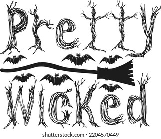 Pretty wicked SVG Halloween custom t-shirt design