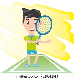 pretty woman athlete playing tennis