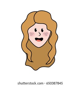 pretty woman face with hairstyle
