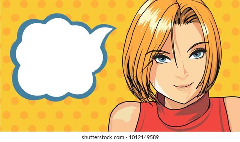 Pretty woman. Vector illustration