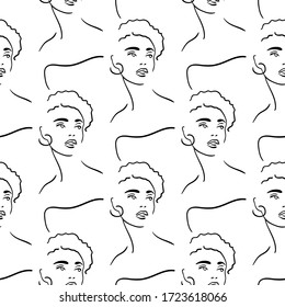 Patrón perfecto vectorial femenino. Blanco y negro.