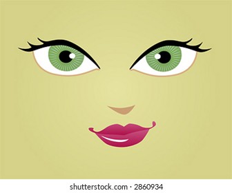 Pretty woman's face